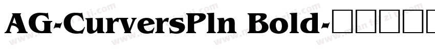 AG-CurversPln Bold字体转换